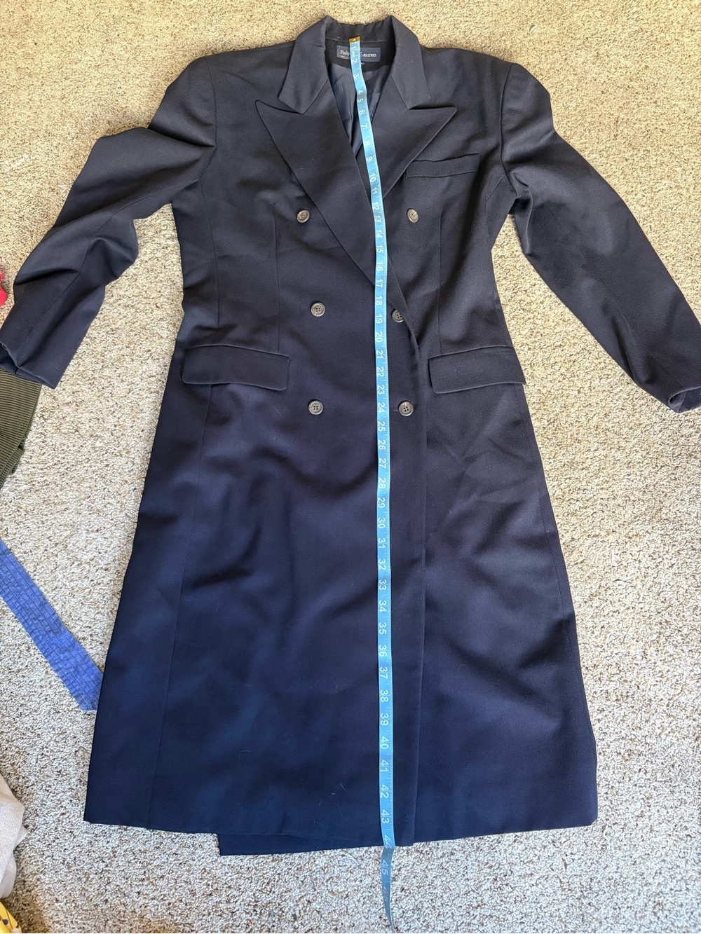 Vintage Ralph Lauren Double-Breasted Navy Blazer Dress - Picture 16 of 16